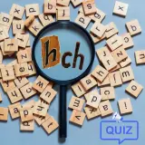Litery na drewnianych klockach tworzą chałas, ale pod lupą widać słowo "hch". Quiz!
