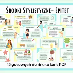 Epitet to słowo, które dodaje kolorytu i znaczenia, jak "zielona trawa" czy "szybkonogi Achilles". Pozwala malować słowami, wyrażać emocje i przekonywać.