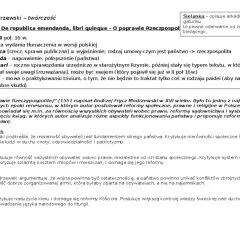 Andrzej Frycz Modrzewski, autor "O poprawie Rzeczypospolitej", postulował reformy społeczne, prawne i religijne.