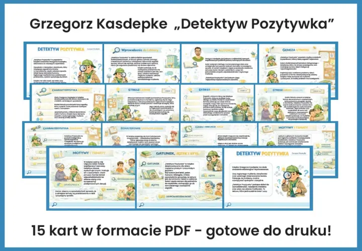 Grzegorz Kasdepke „Detektyw Pozytywka” – streszczenie, analiza postaci, motywy i tematy. Lektura uczy logicznego myślenia i rozwiązywania problemów.