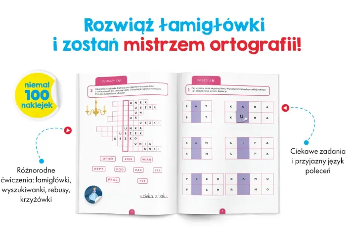 Rozwiąż łamigłówki i zostań mistrzem ortografii! Zadania z literami U i pomuc czy pomóc pomogą Ci w nauce.