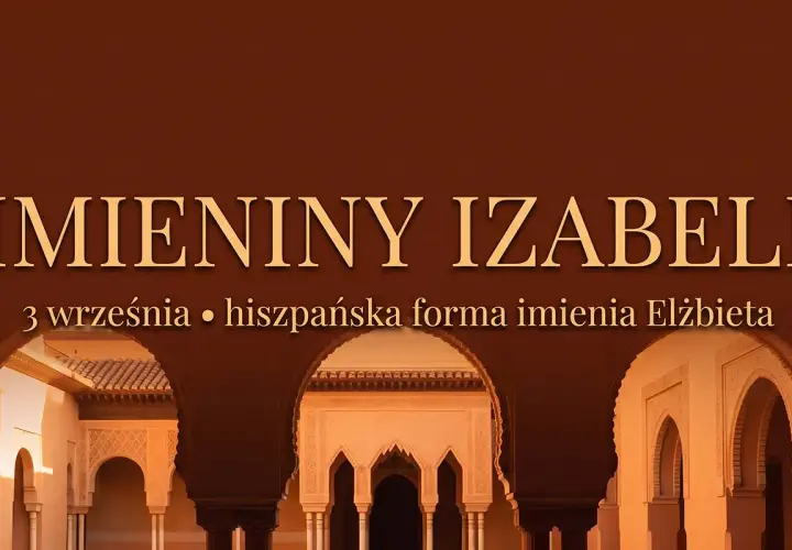 Imieniny Izabeli 3 września. Hiszpańska forma imienia Elżbieta, widok na dziedziniec z arkadami.