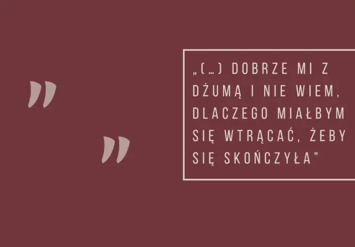 Cytat z "Dżumy" Camusa: "Dobrze mi z dżumą i nie wiem, dlaczego miałbym się wtrącać, żeby się skończyła". Egzystencjalizm w obliczu zarazy.