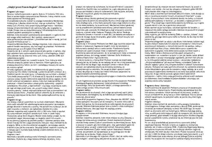 Hanna Krall opowiada o powstaniu w getcie, o bohaterach i ich wyborach, o tym, jak trudno było zdążyć przed panem bogiem, gdy życie wisiało na włosku.