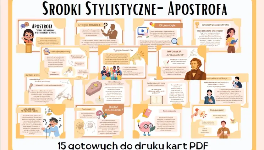 Apostrofa to bezpośredni, uroczysty zwrot do osoby, bóstwa, przedmiotu lub idei. Pomaga wyrazić emocje i ożywić tekst.