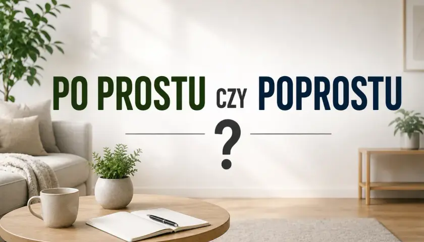 PO PROSTU czy POPROSTU? Dylemat pisowni na tle przytulnego salonu.