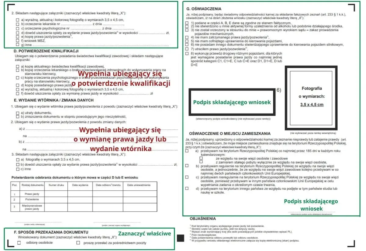 Wniosek o wydanie wtórnika prawa jazdy lub potwierdzenie kwalifikacji. Konkluzja: to dokument do urzędu.