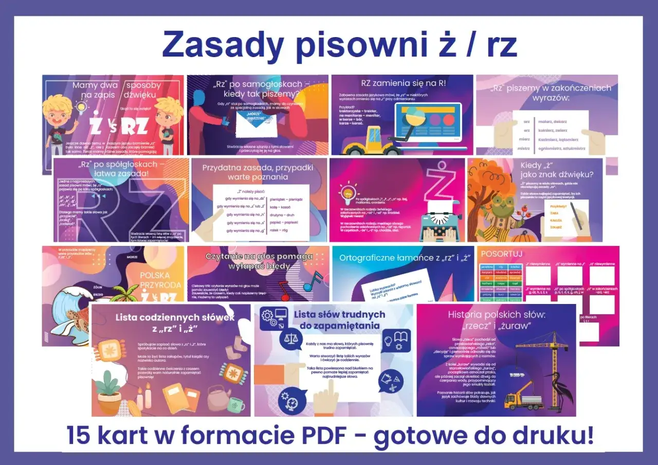 Zasady pisowni ż/rz: jak zapamiętać, kiedy piszemy „rz