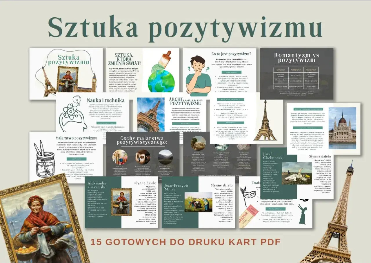 Pozytywizm: praca u podstaw i praca organiczna. Sztuka, która zmienia świat, nauka, technika i malarstwo.