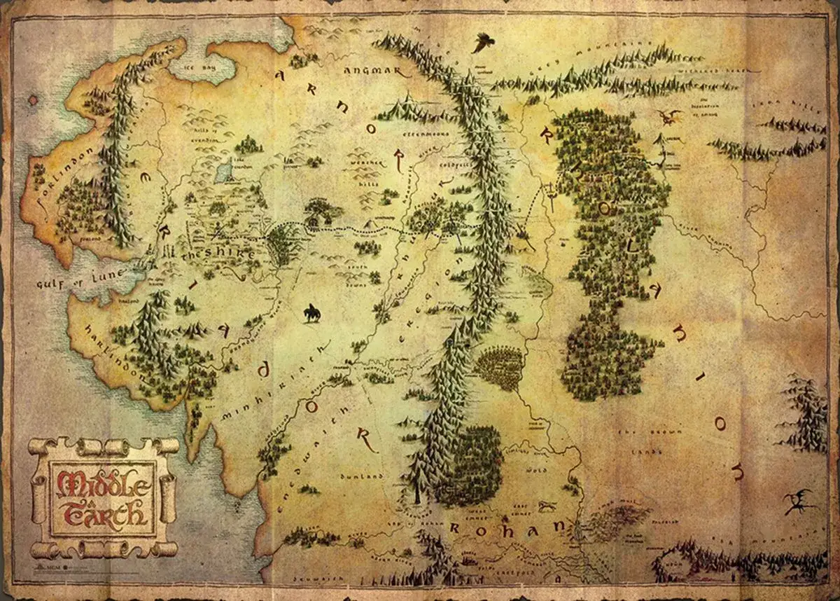 Mapa Śr&oacute;dziemia z 